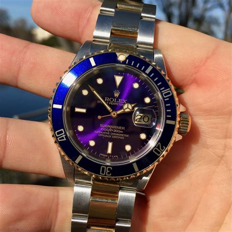 rolex submariner purple face